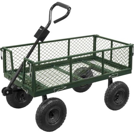 Dedra Werkzeugwagen – Gartenwagen mit Netz, 96 x 50 x 80 cm