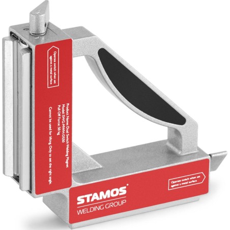 Stamos Germany Magnetischer Schweißhalter, Winkel, 2 Schalter, Winkel 90°, bis 50 kg Magnetischer Schweißhalter, Winkel, 2 Schalter