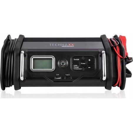 Technaxx Autokompressor – 10-A-Batterieladegerät 230 V mit Kompressor
