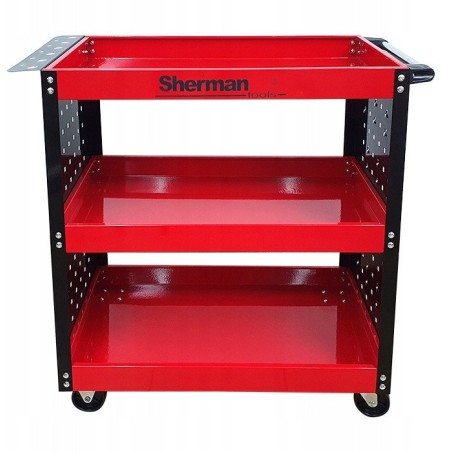 Werkstatt-Werkzeugwagen 3PA mit drei Ablagen und Sherman-Seitenwänden