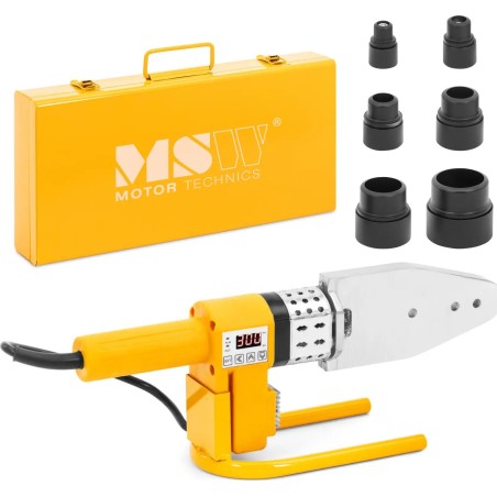 Rohrschweißgerät für PP-, PB-, PE- und PV-Rohre mit einem Durchmesser von 20–63 mm, 300 °C, 950 W – Set Rohrschweißgerät für PP-, PB-, PE- und PV-Rohre mit einem Durchmesser von 20–63 mm, 300 °C, 950 W – Set