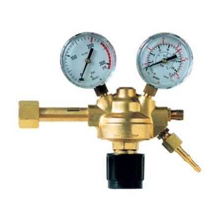 PERUN Druckminderer für Argon und Kohlendioxid mit Manometeranzeige für den Gasdurchfluss (W262-8562)