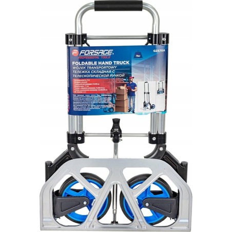 Forsage-Werkzeugwagen: Zusammenklappbarer Plattformwagen mit Teleskopgriff – Tragkraft: 70 kg