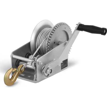 MSW Handkurbelwinde mit Sperrklinke, 10 m, bis 2800 kg, MSW