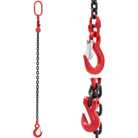 Steinberg 1-strängiges Transportkettengehänge mit Haken und Längenverstellung, 1 m, 2000 kg Transportkettengehänge