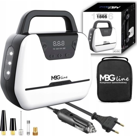 Mbg Line Autokompressor, 12 V / 230 V, LED-Pumpe mit LCD-Display