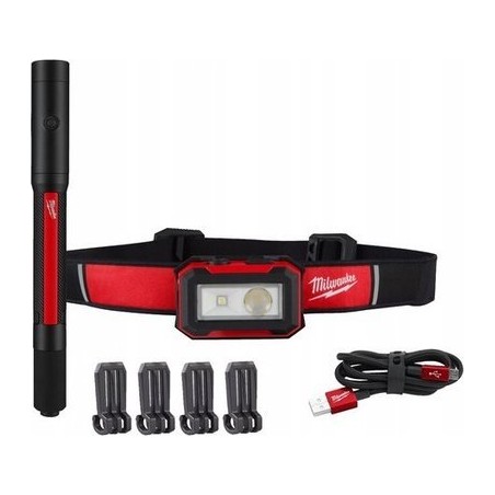 Milwaukee Akku-Taschenlampen-Set IR HL450PL250