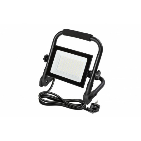 Tragbarer LED-Scheinwerfer GTV iNEXT, 50 W, 4000 lm, 6400 K, IP65, schwarz.