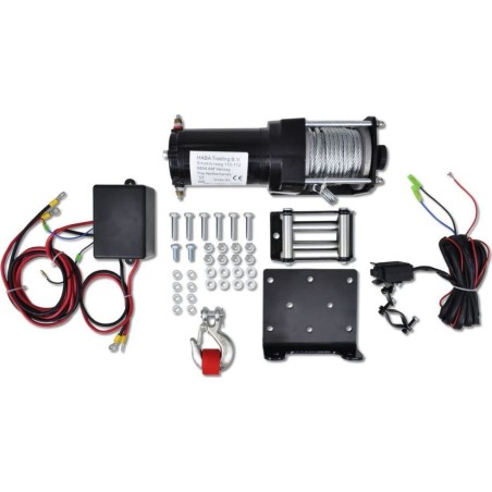 vidaXL Elektrische Winde 12 V, 1360 kg, mit Seilführung