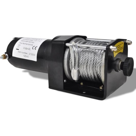 vidaXL Elektrische Winde 12 V, 1360 kg, mit Seilführung