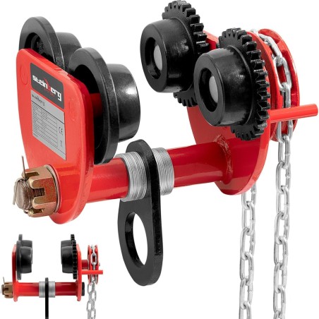 Steinberg Handgeführter Hängekranwagen mit Kette 90–135 mm, 2000 kg Handgeführter Hängekranwagen mit
