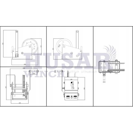 Husar Handkurbel-Seilwinde BST R 3500 LBS (1578 kg, 10 m)