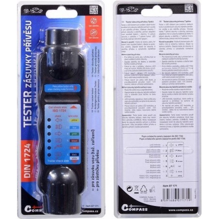 Compass-Prüfgerät für Anhängersteckdosen, 7-polig