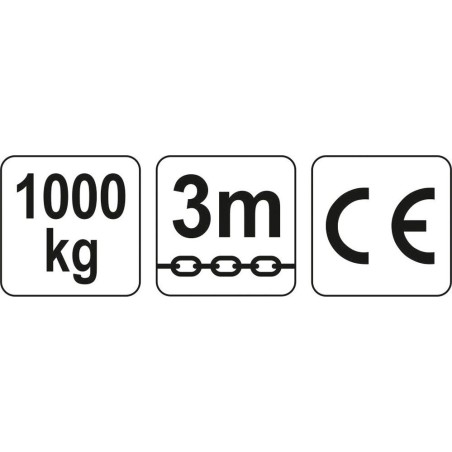 Yato Kettenzug 1 t, 3 m (YT-58951)