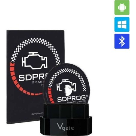 SDPROG VGATE ICAR3 BT ELM327 OBD2 OBDII + SDPROG PL Android