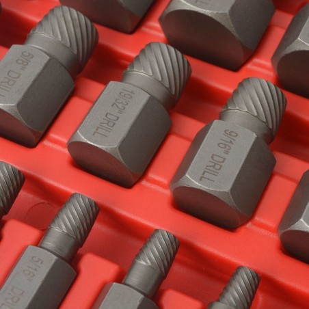 vidaXL 25-teiliges Set zum Herausdrehen von Vielkant-Schrauben, aus Stahl