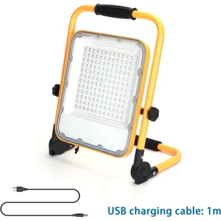 Aigostar  Tragbare LED-Halogen-Arbeitsleuchte, über USB aufladbarer Scheinwerfer, 100 W/5 V Tragbare LED-Halogen-Arbeitsleuchte, über USB aufladbarer