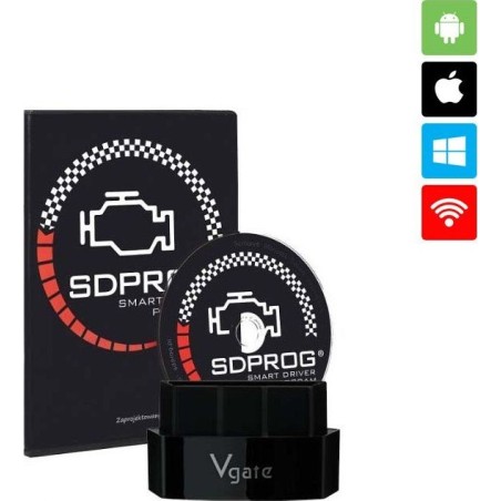 SDPROG VGATE ICAR3 WIFI ELM327 OBD2 OBDII + SDPROG PL Android iOS