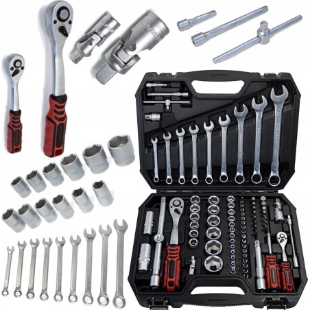 Forcekraft-Werkzeugsatz, 82-teilig, 1/2", 1/4" (Sechskant) (4–32 mm), „Profi“