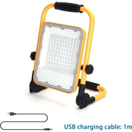 Aigostar  Tragbare LED-Halogen-Arbeitsleuchte, über USB aufladbar, Scheinwerfer 50 W/5 V Tragbare LED-Halogen-Arbeitsleuchte, über USB aufladbar,