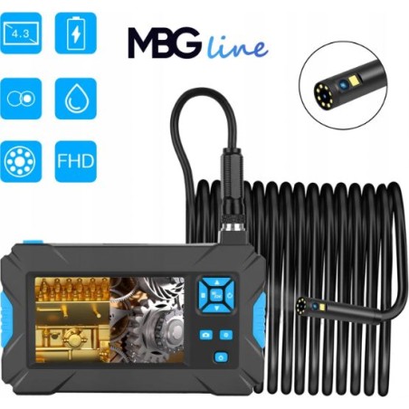 Luxus-Inspektionskamera, Endoskop, 10 M, 9 LED, 2x Full HD