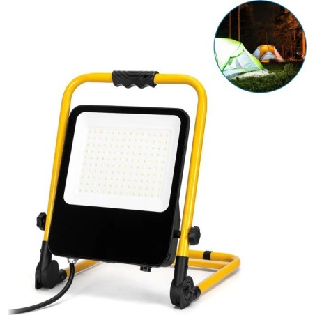 Aigostar  Tragbare Halogen-Arbeitsleuchte 100 W, 6500 K, mit Kabel Tragbare Arbeitsleuchte 100 W, 6500 K, aus Druckguss, mit Kabel