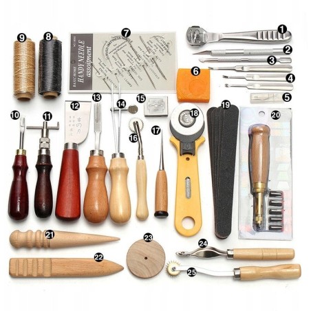 37-teiliges Lederhandwerks-Werkzeugset für Handtaschen