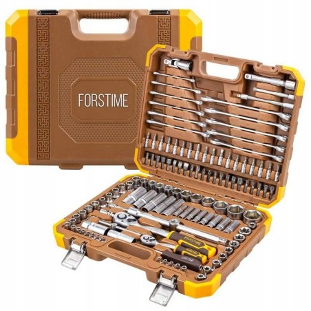 1/2"- und 1/4"-Werkzeugsatz, 125-teilig (Sechskant) (4–32 mm)