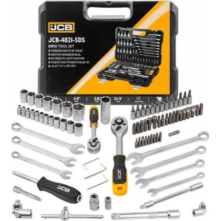 JCB-Werkzeugsatz SCHRAUBENSCHLÜSSELSATZ  82-teilig 3/8" 1/4"