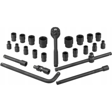 Forsage-Werkzeugsatz 1/2" 24-teilig (8–32 mm) (Sechskant)