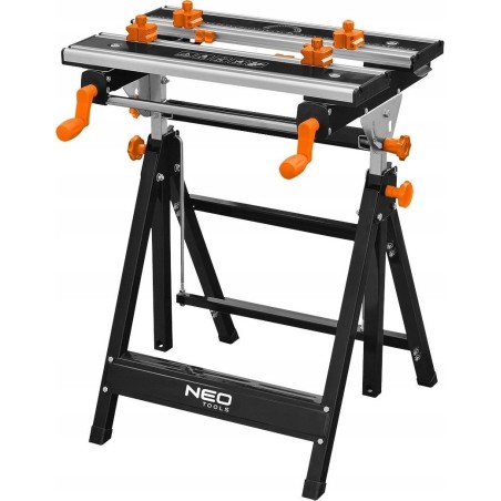 Neo Verstellbarer Werkstatttisch aus Aluminium, 60 x 58 x 77–107 cm