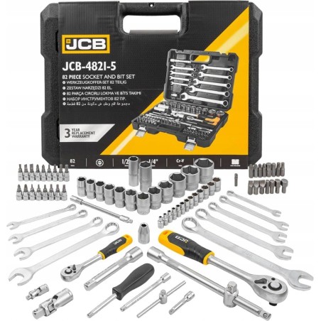 JCB-Werkzeugsatz JCB-Schlüsselsatz  94-teilig 1/2" 1/4"
