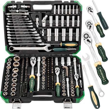 Werkzeugsatz, 216+6-teilig, 1/4", 3/8", 1/2" (8–22 mm)