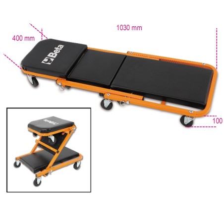 Beta Tools Gepolsterte, klappbare Werkbankliege / Hocker (3002)