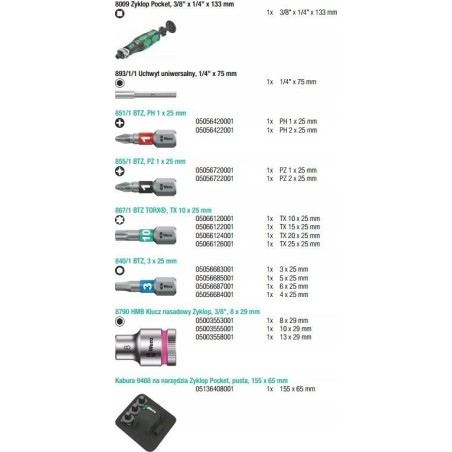 Wera-Werkzeugset Wera 8009 Zyklop Pocket Set 2