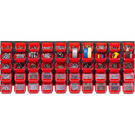 Kadax Werkzeugtafel 116 x 39, Wandhalterung für 50 Behälter