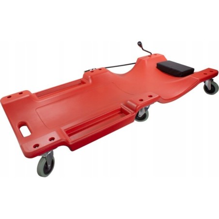 Forsage Kunststoff-Werkstattliege auf 6 Rollen, mit Taschenlampe