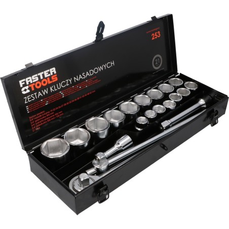 Werkzeugsatz Faster Tools FASTER TOOLS 20-teiliger Satz 3/4" 19–50 mm, Einheitsgröße