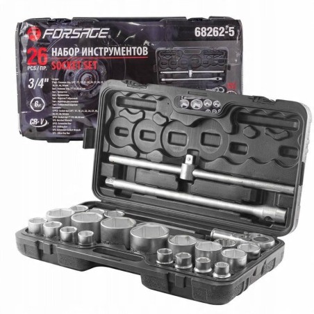 26-teiliges Werkzeugset 3/4" – 1" (Sechskant)