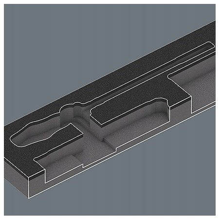 Werkzeugset Wera Wera 9750 Kraftform Compact und Tool-Check PLUS Set 1, 57-teiliges Werkzeugset (schwarz/grün, Steckschlüssel und Bi