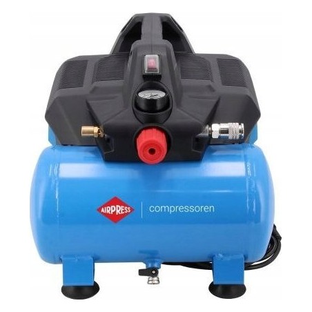 Airpress-Autokompressor AIRPRESS COMPRESSOR LMO 6-126 6 l/1,0 PS ölfrei 88 l/min. Leise....