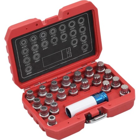 vidaXL Set mit 21 Steckschlüsseleinsätzen für Radschrauben für BMW