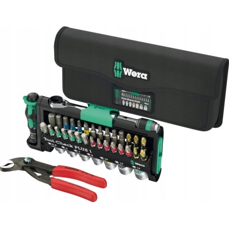 Wera Tool-Check Combi 1 m Tasche und Knipex Cobra-Zange, 40-teilig