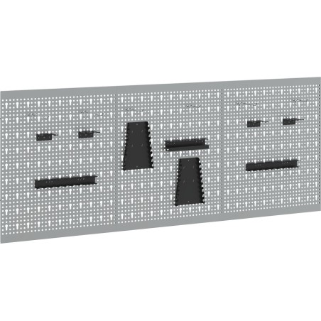 vidaXL Grau Stahl H 60 cm x B 50 cm x T 1 cm Wandmontage