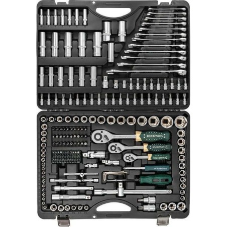 ROCKFORCE-Werkzeugset / WMC ROCKFORCE Schraubenschlüsselsatz 216 + 3-teilig 1/2" 3/8" 1/4"
