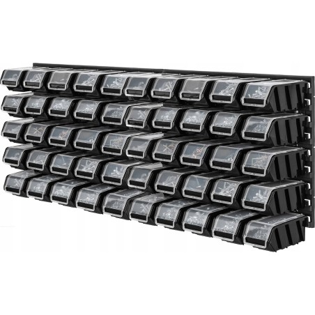 Kadax KADAX Werkzeugtafel 116 x 39, Wandhalterung für 50 Behälter