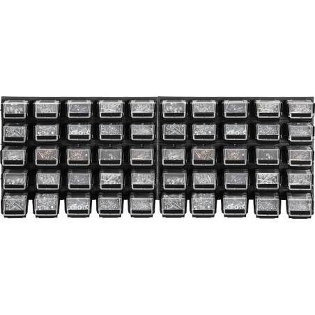 Kadax KADAX Werkzeugtafel 116 x 39, Wandhalterung für 50 Behälter