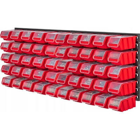 Kadax KADAX Werkzeugtafel 116 x 39, Wandhalterung für 50 Behälter