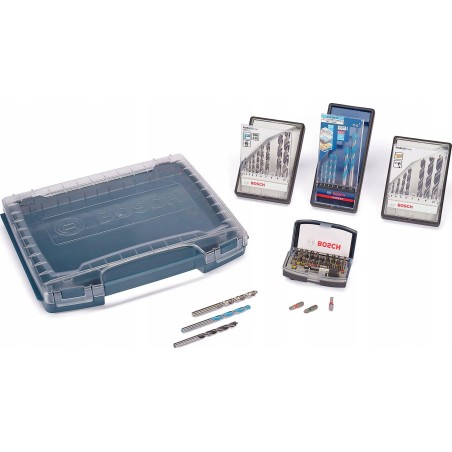 Bosch-Werkzeugset „Bosch Robust“, 5-teilig, mit I-Rack, Bohrer- und Bitsatz (i-BOXX 53)