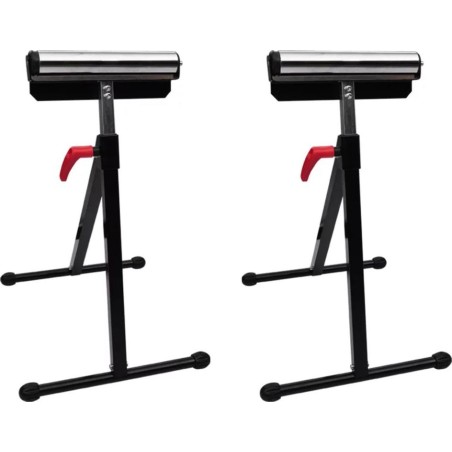 vidaXL Verstellbare Rollständer, 2 Stück